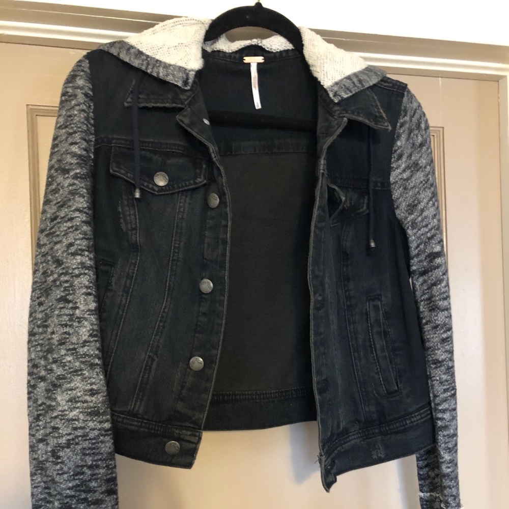 Free People Cropped Denim Jacket